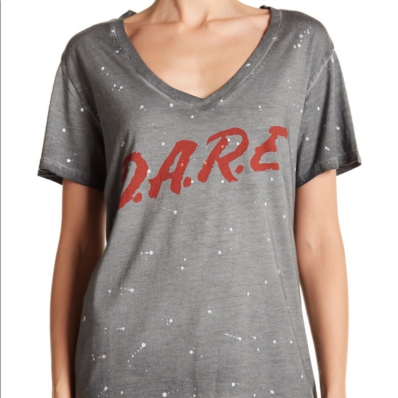 Project Karma Tops - Project Karma D.A.R.E. Gray Splatter T-Shirt - Med